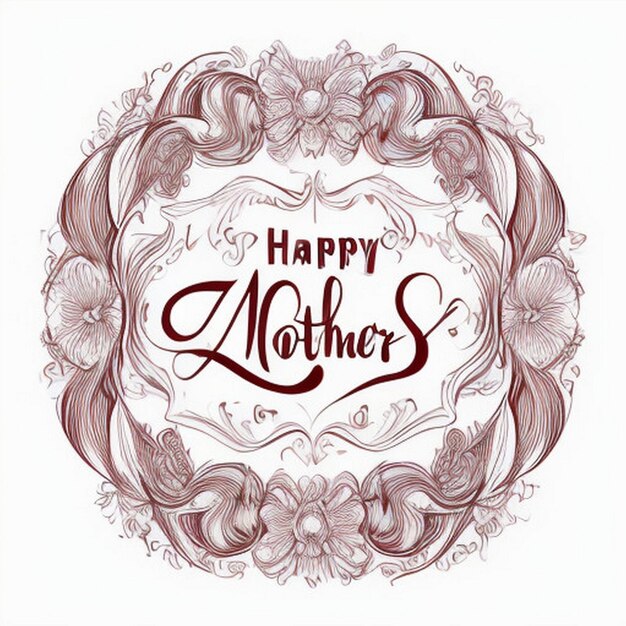 Foto elegant typographical tshirt design happy mothers day illustration