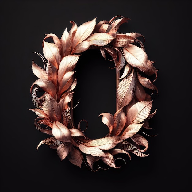 Photo elegant typography with leafy abstractions