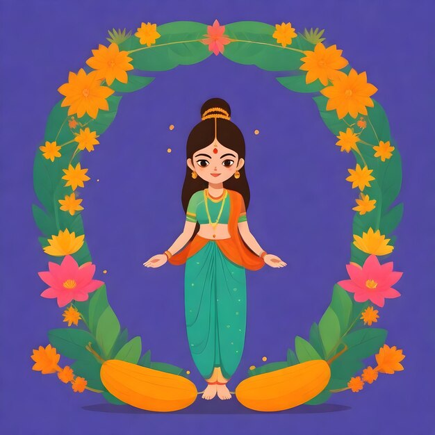 Фото Элегантная коллекция украшений ugadi garland clipart