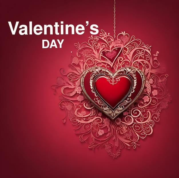 Photo elegant valentine background with lighting effect ai generation