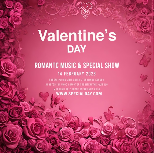 Photo elegant valentine background with lighting effect ai generation