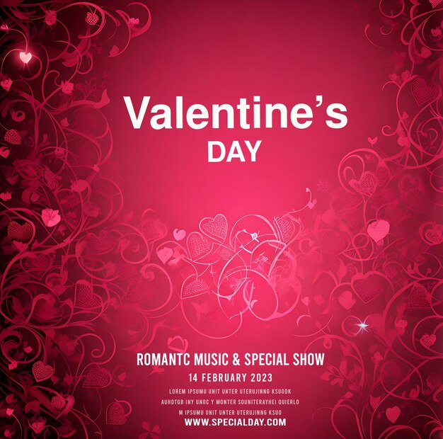 Photo elegant valentine background with lighting effect ai generation