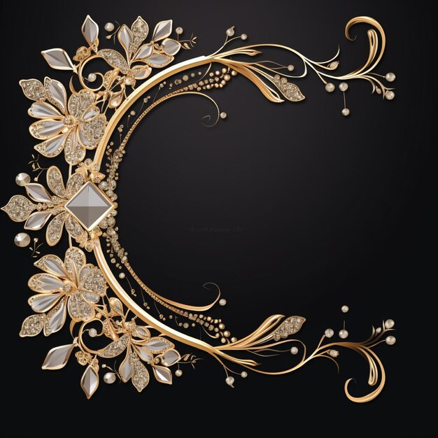 Photo elegant vector background with jewelry border decoration