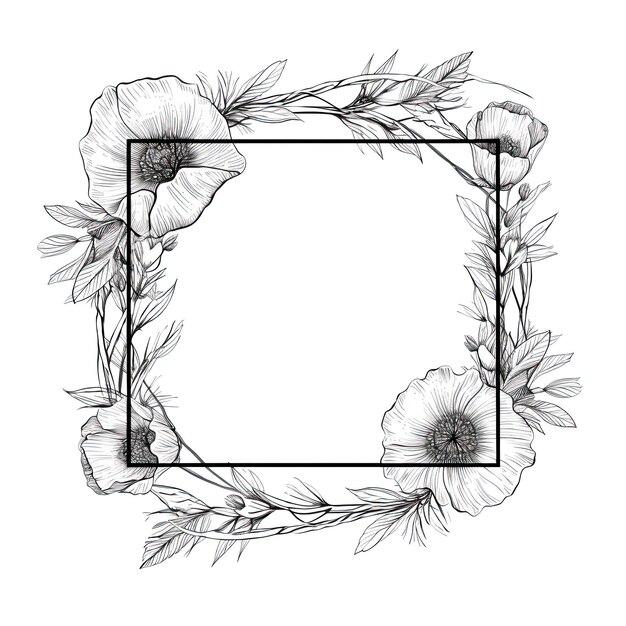 Foto elegant vector bloemen frame