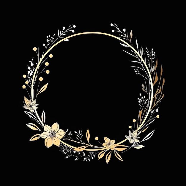 Foto elegant vector bloemen frame