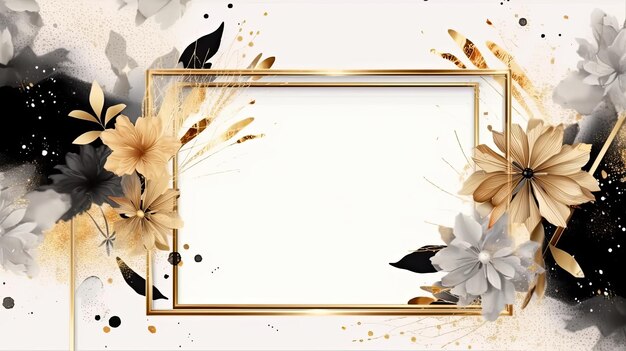 Elegant vector floral frame