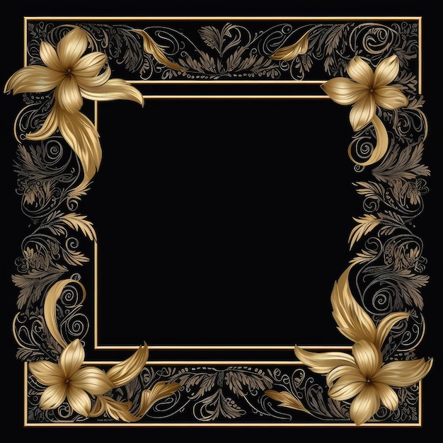 Elegant vector floral frame