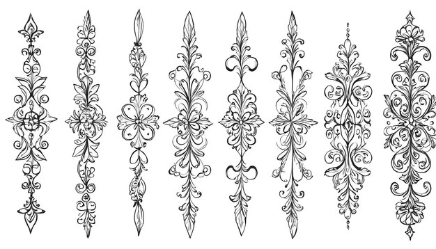 Elegant Vector Illustration of Hand Drawn Dividers