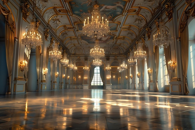 Photo elegant viennese waltzes in grand ballrooms