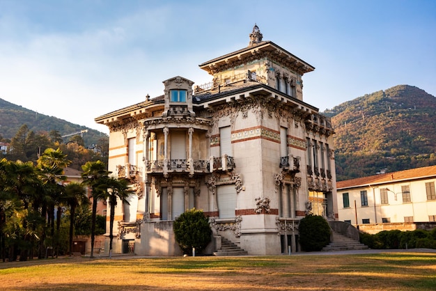 Elegant villa or mansion on lake Como in Italy