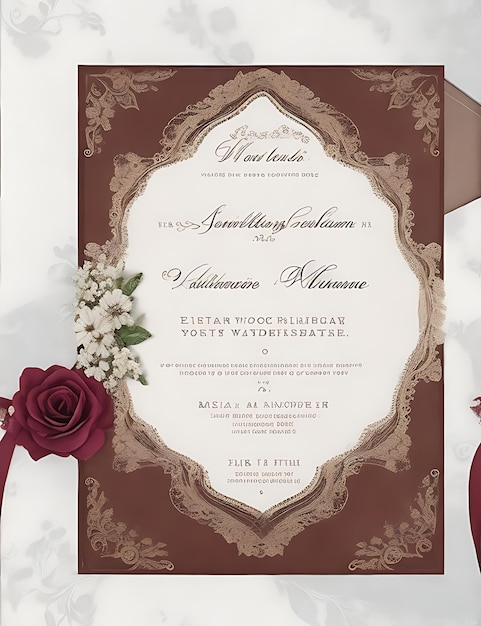 Elegant Vintage Wedding Invitation Template