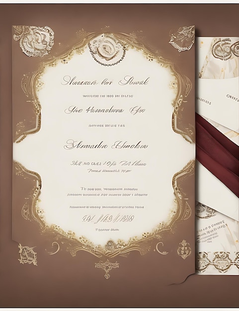 Elegant Vintage Wedding Invitation Template