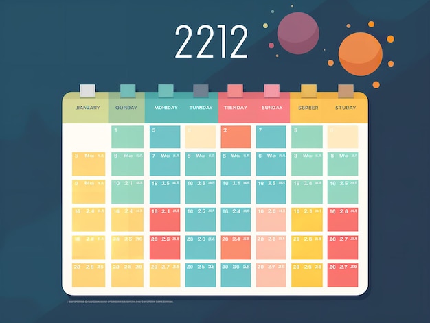 Elegant Wall Calendar Mockup for Home and Office AI Generated