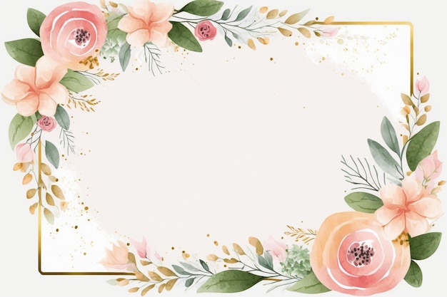 Photo elegant watercolor floral background, generated ai