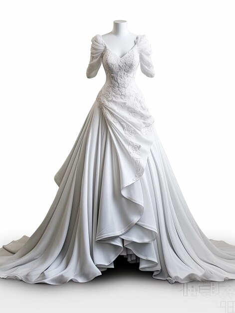 Elegant wedding dress design Generative AI