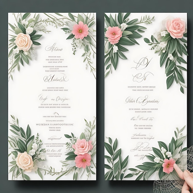 Photo elegant wedding invitation design collection set of 11 beautifully crafted themes