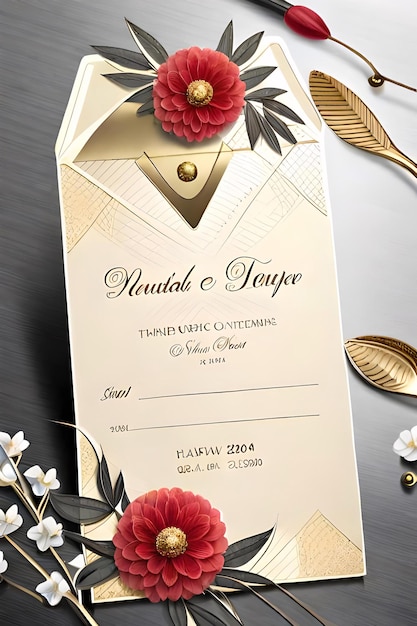 Elegant Wedding Invitation Mockup Photo