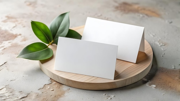 Elegant White Business Card Mockup