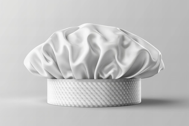 Photo elegant white chef hat isolated on transparent background