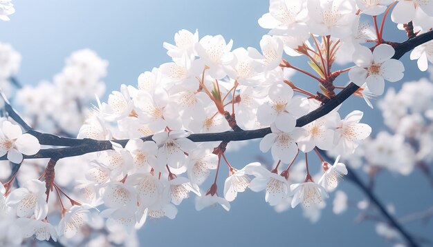 Elegant White Cherry Blossoms