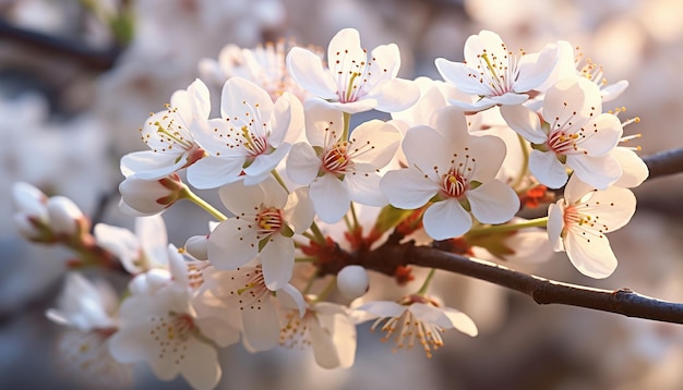 Elegant White Cherry Blossoms