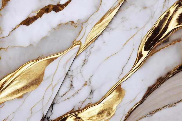 Foto elegante sfondo in marmo bianco e dettagli in oro