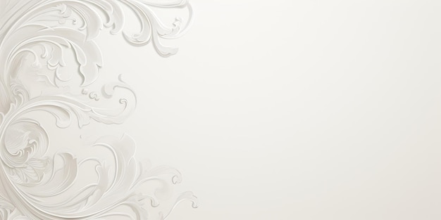 Foto elegante sfondo di carta bianca con ornamenti floreali illustrazione vettoriale