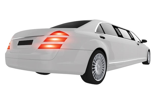 Photo elegant white wedding limo