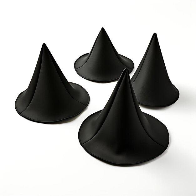 Foto elegant witches pointy hats for children with felt material black colcreative concept ideas design