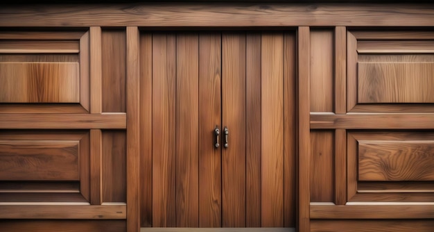 Elegant wooden door with intricate design