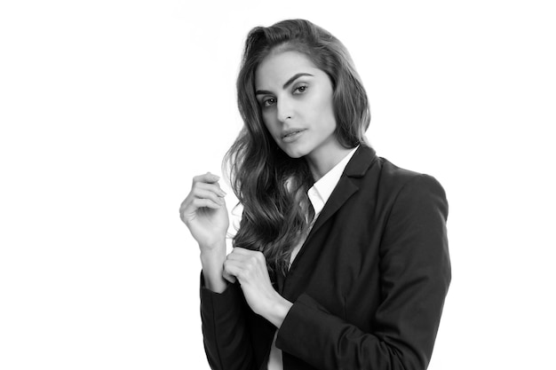 Elegant young businesswoman on white studio background Portrait of a beautiful business woman