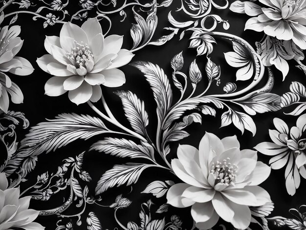 Elegant zwart-wit Thais patroon