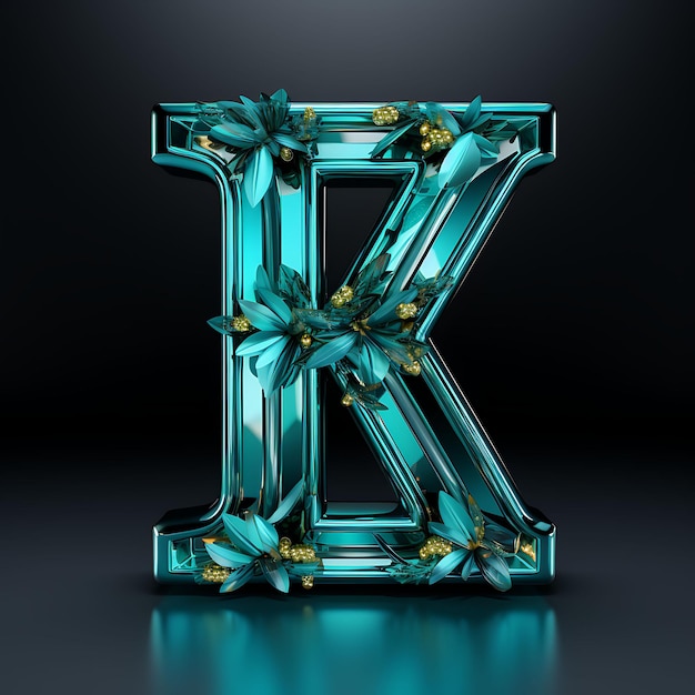 Elegante 3D-gerenderde cijfers en letters in luxe, dure materialen voor hoogwaardige decoratie