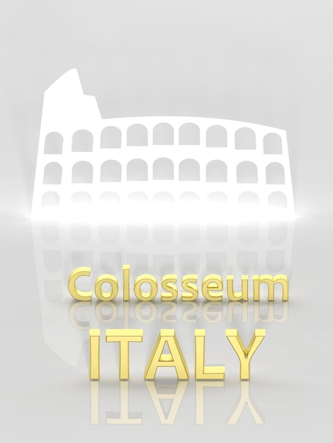 Elegante achtergrond met tekst colosseum en italië