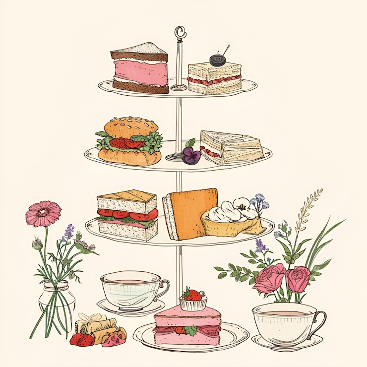 Foto elegante afternoon tea-opstelling