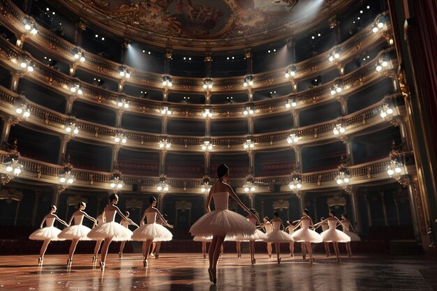 Elegante balletvoorstellingen in grote theaters