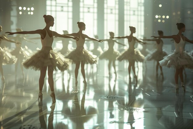 Foto elegante balletvoorstellingen