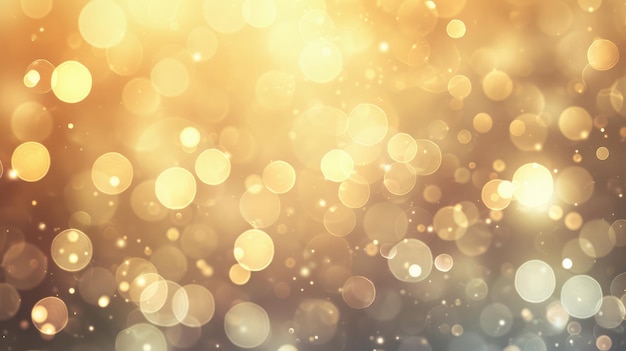 Elegante beige bokeh abstracte achtergrond Delicate vervaagde behangtextuur Template met ontfocuste bokeh lichten en kopieerruimte voor bedrijfswebsiteontwerp