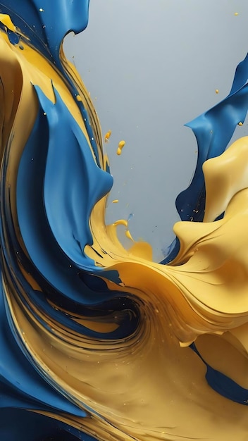 Elegante blauwe gele abstracte achtergrond