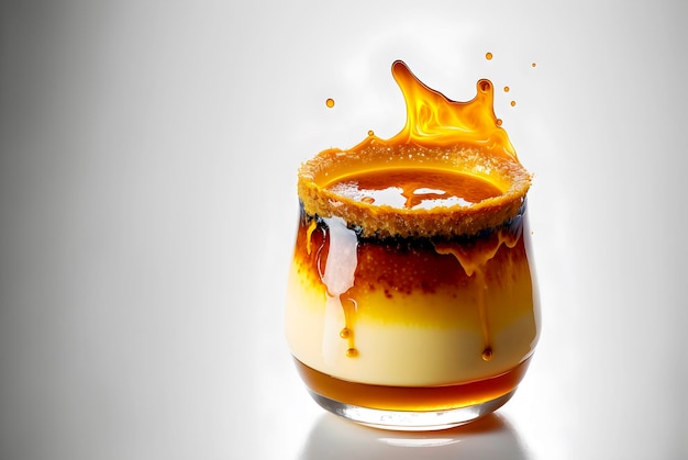 Elegante Creme Brulee met een klassieke custardbasis en een topping van kleurrijk fruit