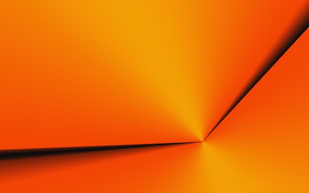 Elegante en frisse oranje papieren vouw abstracte achtergrond