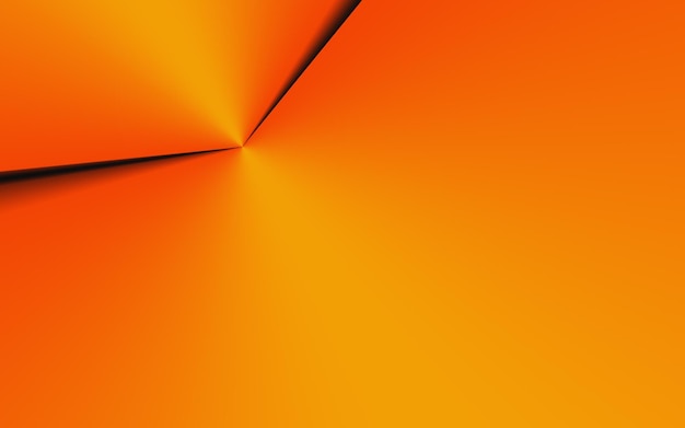 Elegante en frisse oranje papieren vouw abstracte achtergrond