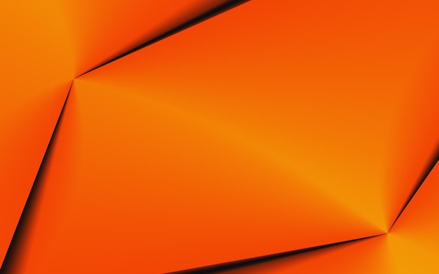 Elegante en frisse oranje papieren vouw abstracte achtergrond