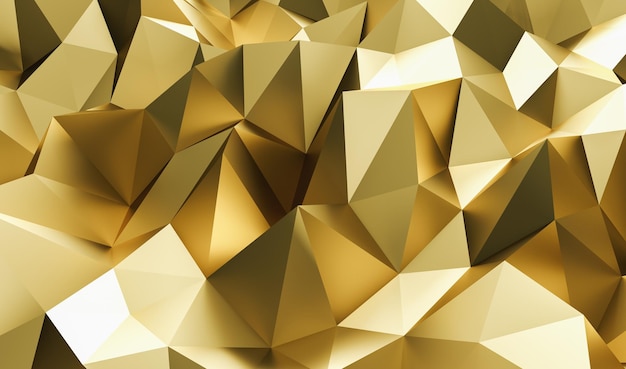 Elegante luxe gouden Lowpoly-achtergrond