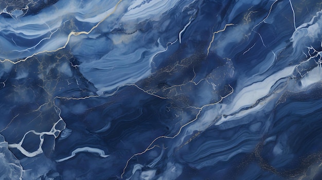Elegante marmeren textuur in donkerblauwe kleuren Luxe panoramische achtergrond