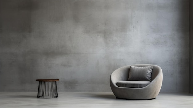 Elegante moderne grijze stoel voor industriële chique interieurs