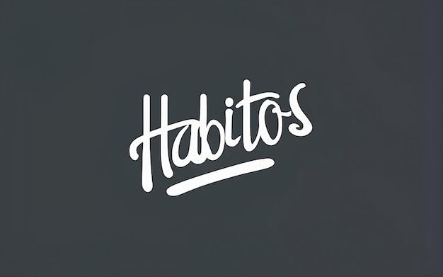 사진 미니멀리스트 스타일의 elegante palabra 'habitos'