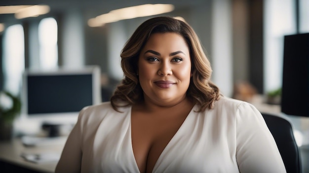 Foto elegante plus size ceo-vrouw