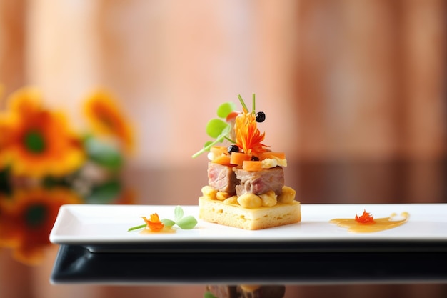 Elegante presentatie van foie gras op walnotenbrood