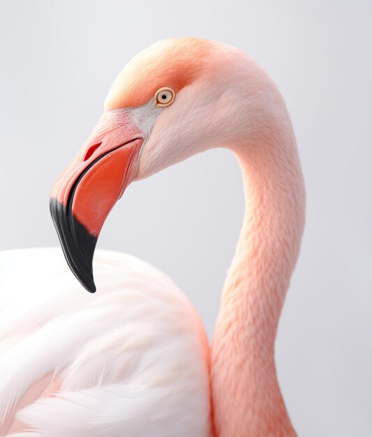 Elegante roze flamingo Een delicate schoonheid Generatieve AI